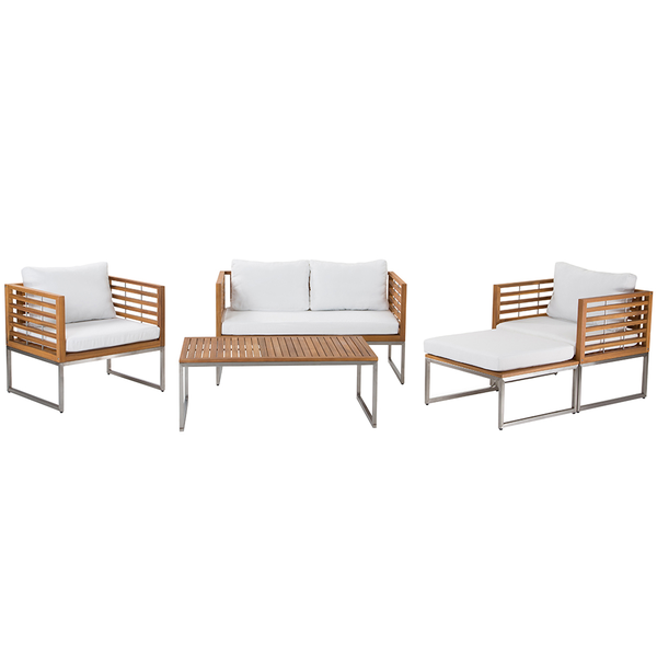 Gartenmöbel-Set mit Sofa, Sesseln und Tisch für den Außenbereich