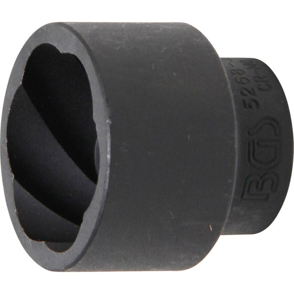 BGS Spiral-Profil-Steckschlüssel-Einsatz / Schraubenausdreher Antrieb Innenvierkant 12,5 mm (1/2) SW 32 mm - 5268-32