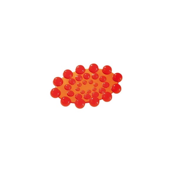 Seifenschale zum Aufstellen aus orangefarbenem Gummi | Spot