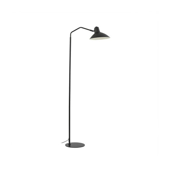 Schwarze Stehlampe mit verstellbarem Lampenschirm