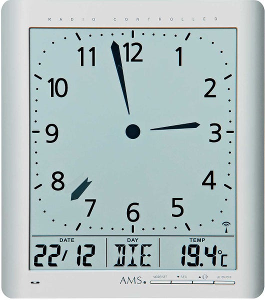 AMS Wanduhr 5898 | Funkuhren | Digitale Uhren