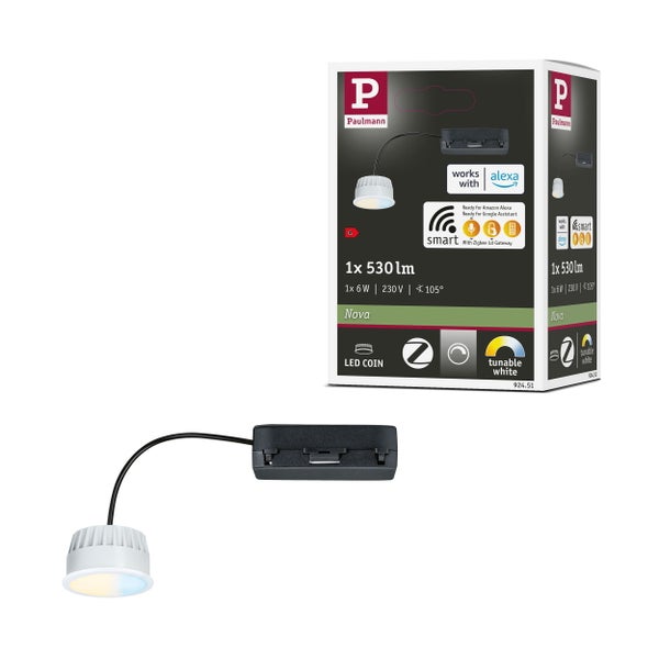 Paulmann Nova LED-Einbauleuchte mit Transformator und Verpackung