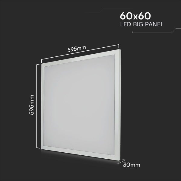 Quadratisches LED-Panel 60x60 mit Abmessungsangaben