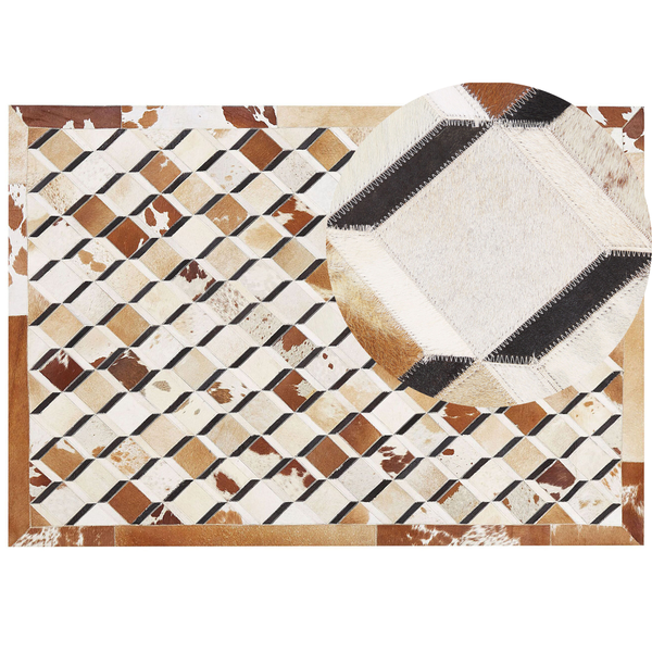 Teppich SERINOVA Braun 160 x 230 cm Echtleder