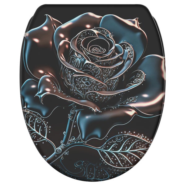 Toilettensitz mit Rosen Motiv