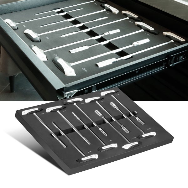 T-Griff Schraubendreher Satz im Werkzeugschrank Schubfach