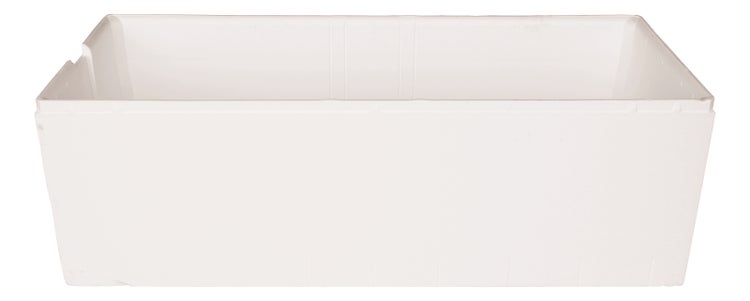 Calmwaters® Wannenträger 170 x 75 cm Modern Square, Passend für Rechteck-Badewanne 170x75 cm, Styroporträger, Schall- und wärmedämmend, Direkt verfliesbar, Badewannenträger in Weiß, 03AX3359