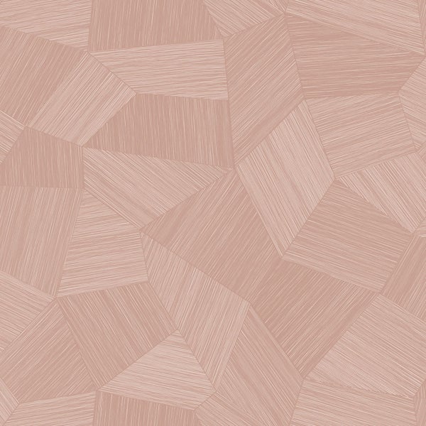 Vliestapete mit geometrischem Mosaikmuster aus feinen, richtungsvariierenden Linien.
