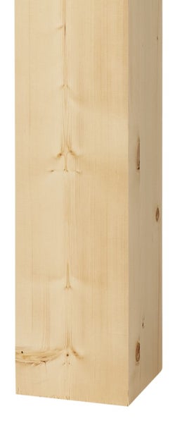 Konstruktionsvollholz aus Fichte oder Tanne, massiver Holzbalken mit natürlicher Maserung und Astlöchern
