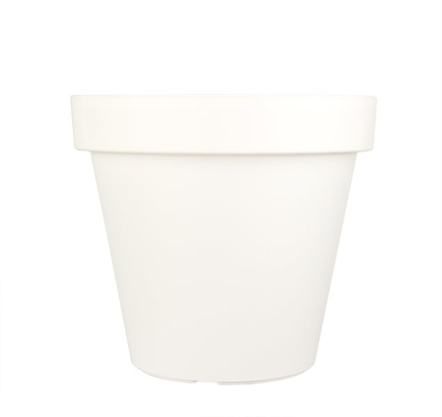 3x XXL Blumentopf Ø 58 cm aus Kunststoff - Weiß - Pflanztopf Containertopf Übertopf Pflanzkübel rund - Drainage-Möglichkeit