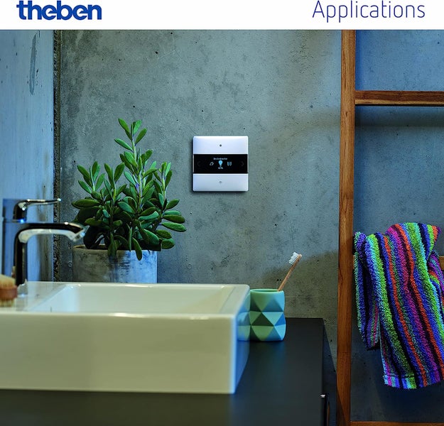 Theben 4969238 iON 108 KNX Raumkontroller mit integriertem Temperaturregler I Sichere Kommunikation durch KNX Data Secure I App Steuerung Bluetooth