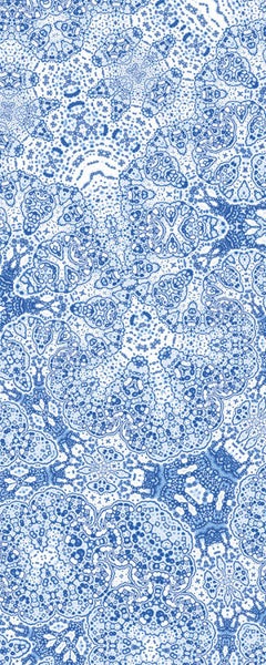 Blaues und weisses Muster für Dekorationszwecke