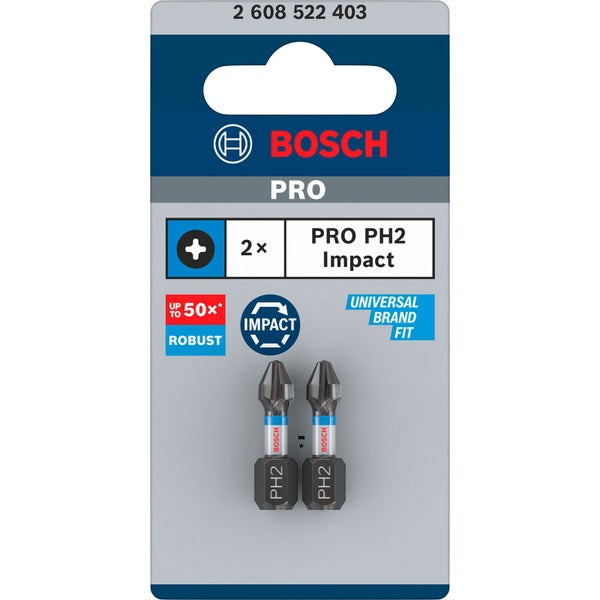 Bosch PRO Phillips Impact Bit PH2 25 mm 2-tlg. - 2608522403