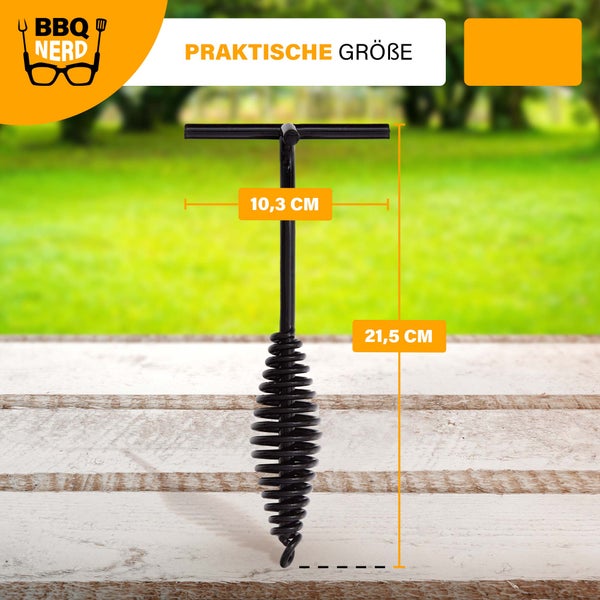 BBQ-Nerd Deckelheber für Dutch Oven - Feuertopf Zubehör | 22cm langer Haken aus pulverbeschichtetem Stahl zum Heben & Tragen heißer Deckel und Töpfe