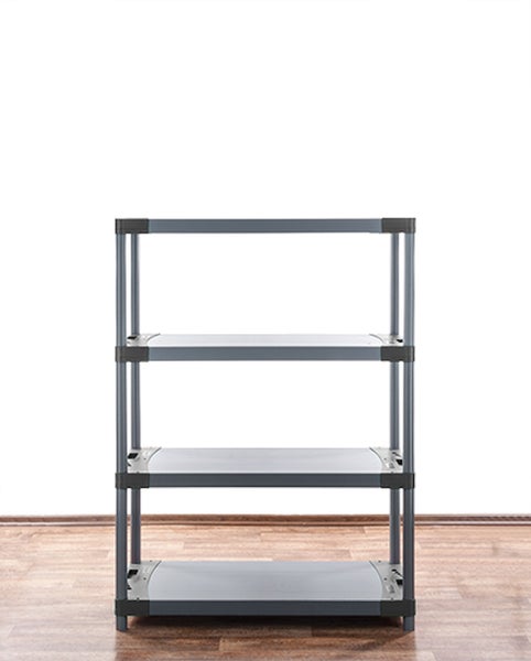 PROREGAL Kunststoffregal Big Grey Bear Low HxBxT 138 x 80 x 46 cm Fachlast 160 kg Grau