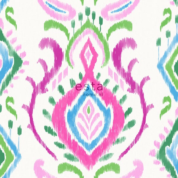 Muster der Tapete im Ikat Stil