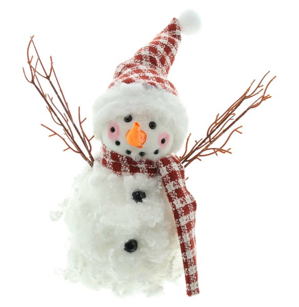 FRANK FLECHTWAREN | Schneemann Zipfelmütze, TEXTIL, KUNSTSTOFF, 25 x 15 x 33 cm