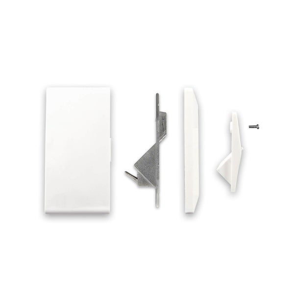 ProfiPatch Keystone Netzwerkdose LAN Dose Cat6A 500MHz Aufputz und Unterputz 1x RJ45 Port Anschluss + 1x F-Verbinder POE CAT7,CAT6A,CAT6,CAT5 geschirmt weiß
