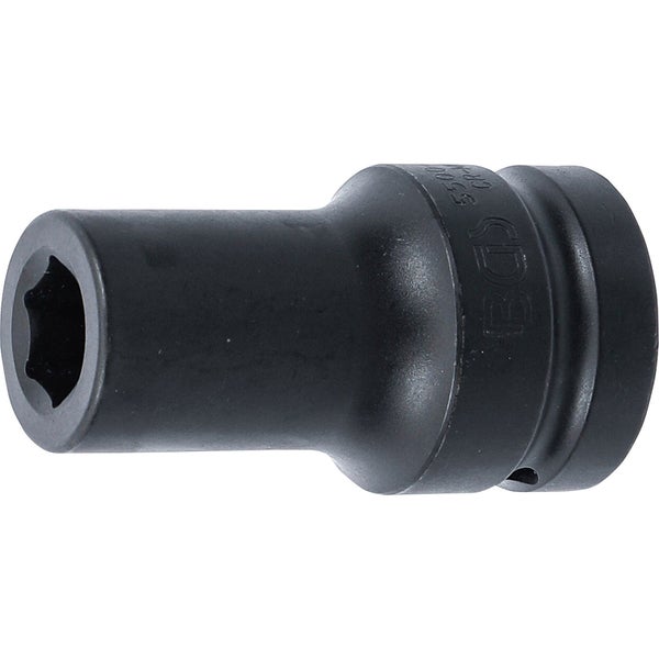 BGS Kraft-Steckschlüssel-Einsatz Sechskant tief Antrieb Innenvierkant 25 mm (1) SW 19 mm - 5500-19