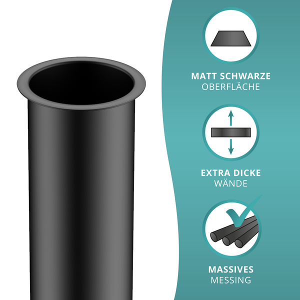 Engelbach® Universal Tauchrohr für Siphon 1 1/4 x 200mm x 32mm - Matt Schwarz