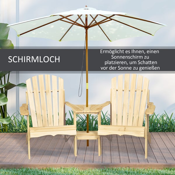 Dreiteiliges Terrassen Bistroset mit zwei Stühlen und einem Tisch