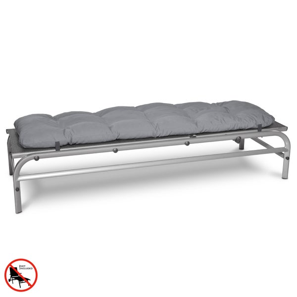 Beautissu Flair RL Rollliegenauflage 190x60x8cm Hellgrau