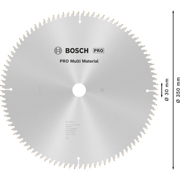 Bosch Pro Multi Material Sägeblatt mit 350 Millimeter Durchmesser