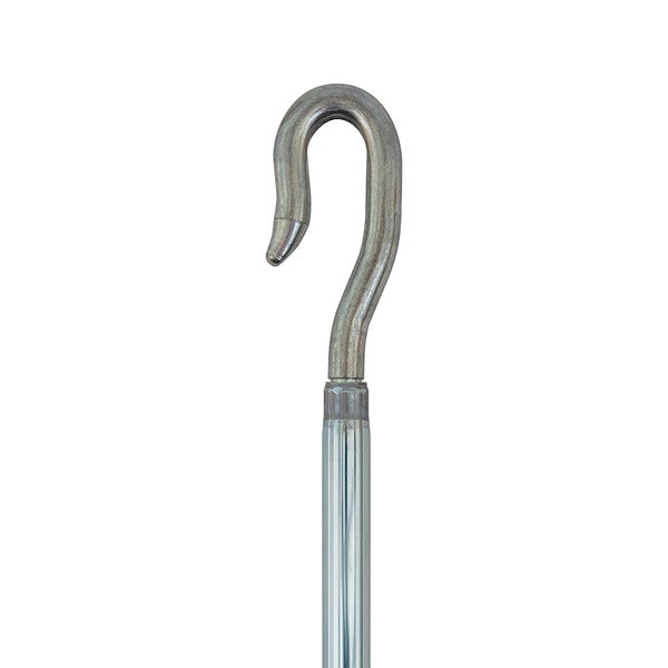 Geiger Kurbelstange für Markisen | Stahl | verzinkt | Griffhülse Kunststoff schwarz | Standard Haken | Länge 1800 mm
