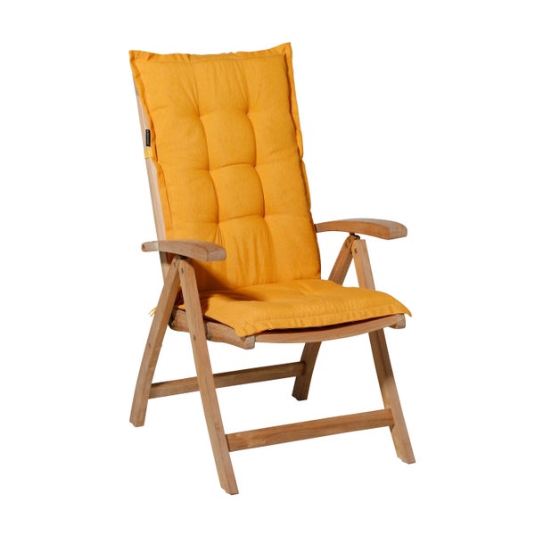 Gartenstuhlauflage Low Back Panama golden glow - Ca. 105x50 cm - 4er-Set