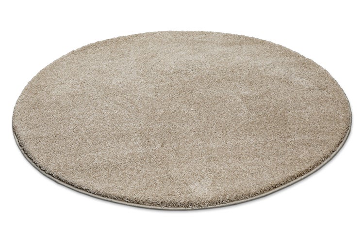Kurzflorteppich Rund Sand Beige Wogh WECONhome 120 cm rund