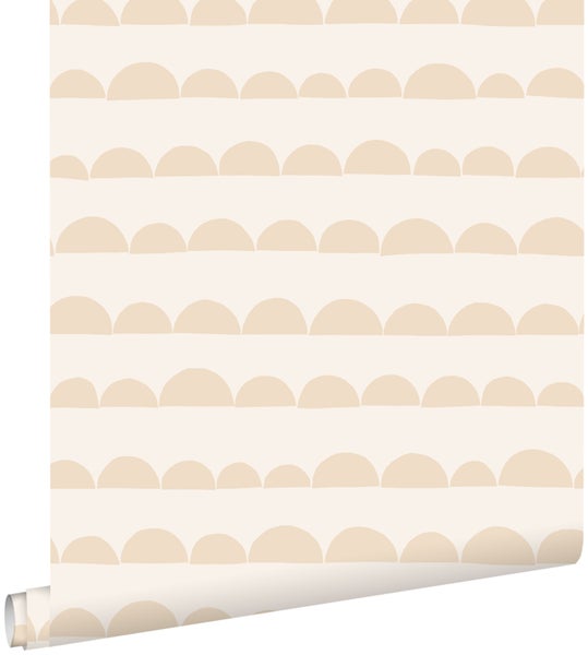 ESTAhome Tapete grafisches Motiv Beige - 50 x 900 cm - 139728