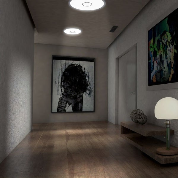 LED Deckenleuchte ultraflach weiß-silber 18 W