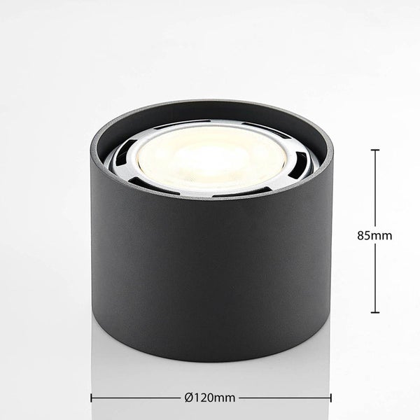 Deckenleuchte mit den Maßen 85 mm Höhe und 120 mm Durchmesser