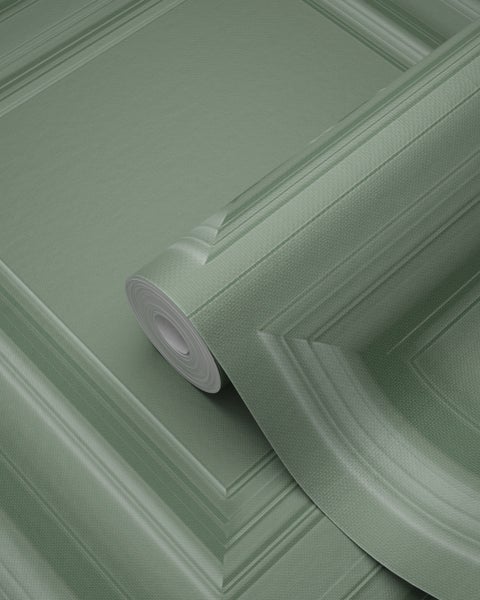 Rolle grüne Vliestapete mit Streifenmuster