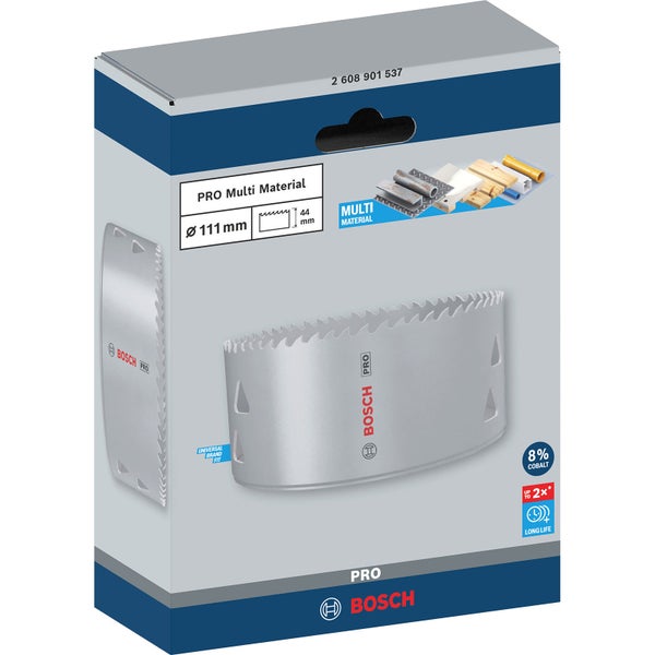 Bosch PRO Multi Material Hole Saw 111 mm Threaded - 2608901537