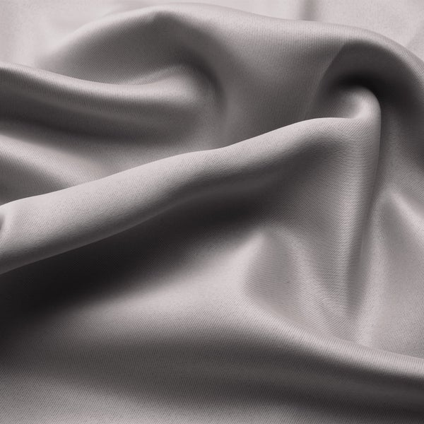 Beautissu Amelie BO Vorhang mit Öse 140x245cm Grau (2tlg)