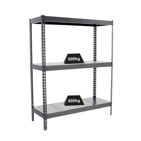 PROREGAL Schwerlastregal Metal Beast Three HxBxT 200 x 180 x 60 cm Fachlast 600 kg Grau