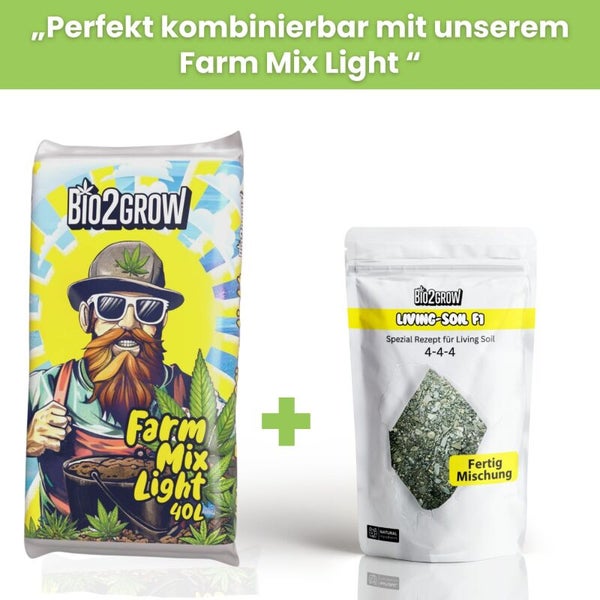 Bio2Grow Farm Mix Light 40 Liter und Living Soil Set
