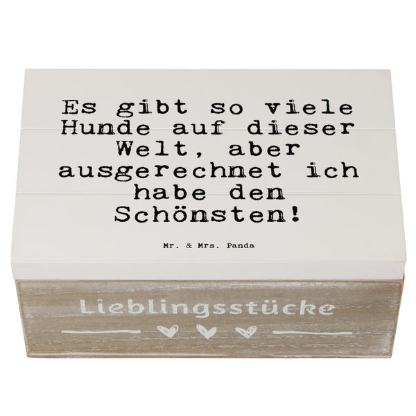 Mr. & Mrs. Panda 19 x 12 cm Holzkiste Es gibt so viele... - Weiß