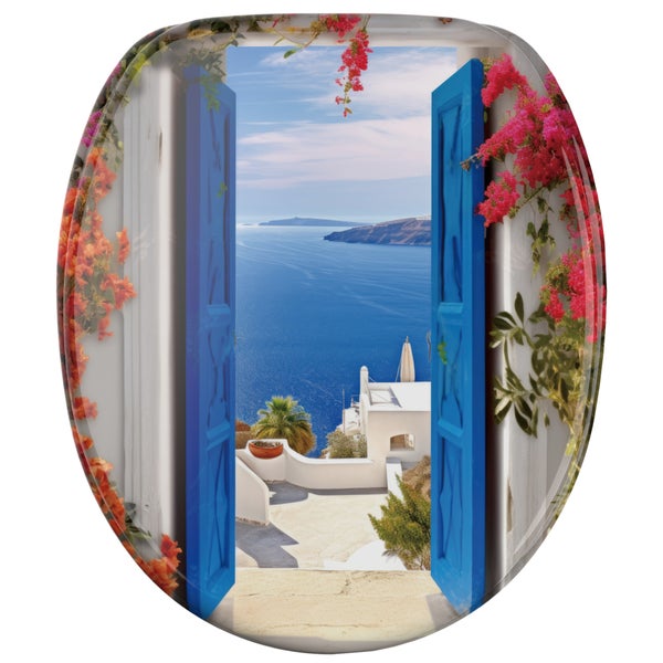 Toilettendeckel mit Landschaftsmotiv