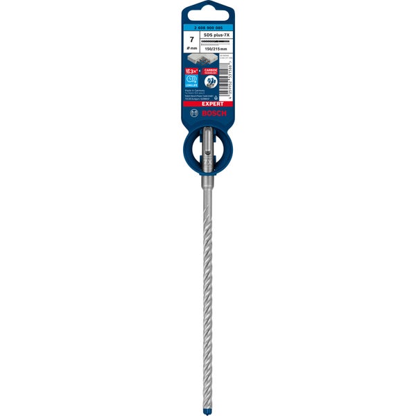 Bosch SDS plus-7X Hammerbohrer, Durchmesser sieben Millimeter, Länge 150/215 Millimeter
