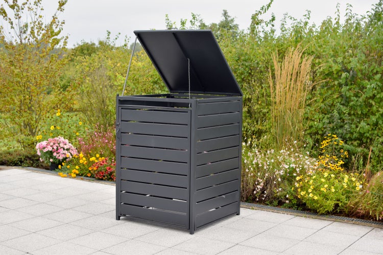 Mülltonnenabdeckung Basis, 240 Litern, Aluminium/Stahl