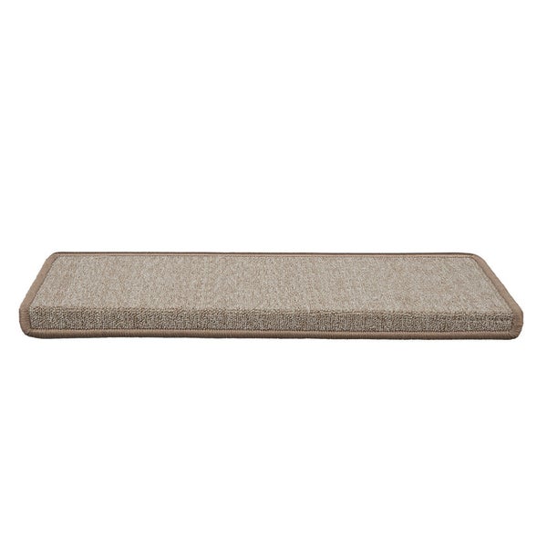 FLOORDIREKT Stufenmatte London - mit Umkettelung - Beige - Rechteckig - 23,5 x 65 cm