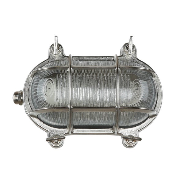 Ovale Wandleuchte mit Schutzgitter