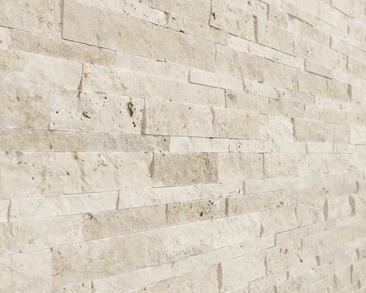 Wohnrausch Wandverblender Naturstein Travertin Paneele CREMA, beige
