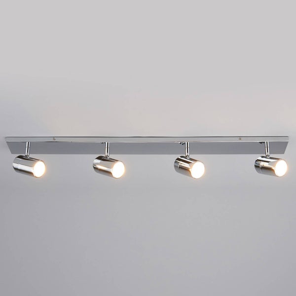 Lindby Deckenlampe Dejan (spritzwassergeschützt (Modern) in Chrom aus Metall (4 flammig, GU10) - Bad Deckenleuchte Lampe Badezimmerleuchte