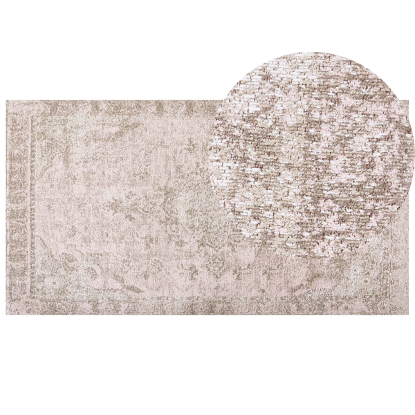 Teppich MATARIM Rosa 80 x 150 cm Baumwolle