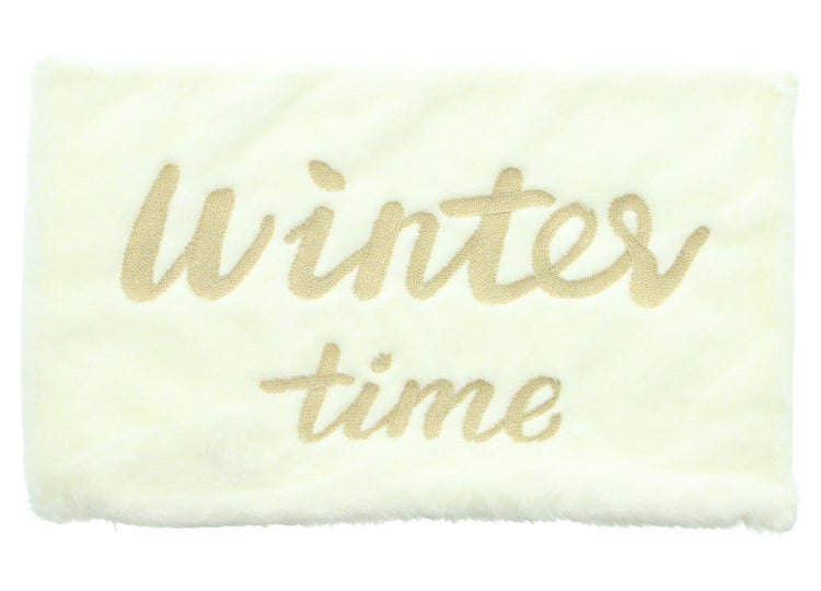Kissen mit der Aufschrift Winterzeit