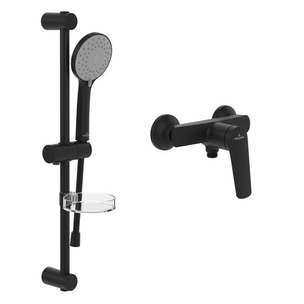 Brausegarnitur mit Wandarmatur