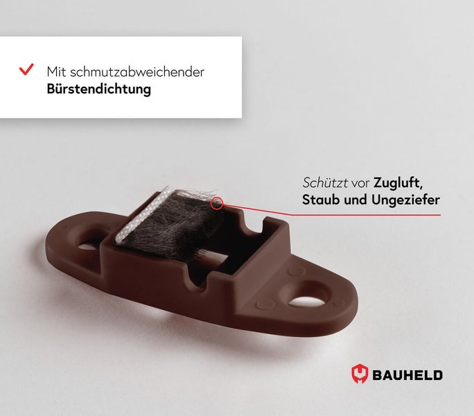Türdichtung mit Bürstendichtung zum Schutz vor Zugluft, Staub und Ungeziefer